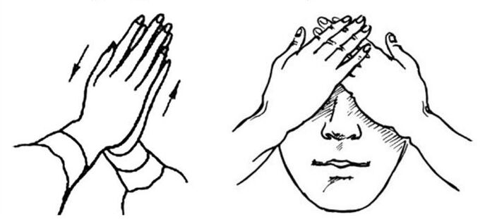Palm for eyes with bad vision
